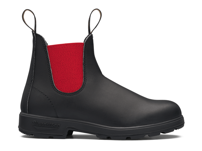 Blundstone 508 Voltan Black Leather with Red Elastic (500 Series)