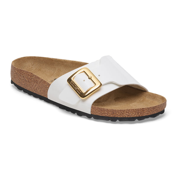Catalina Cushion Buckle Birko-Flor Patent White