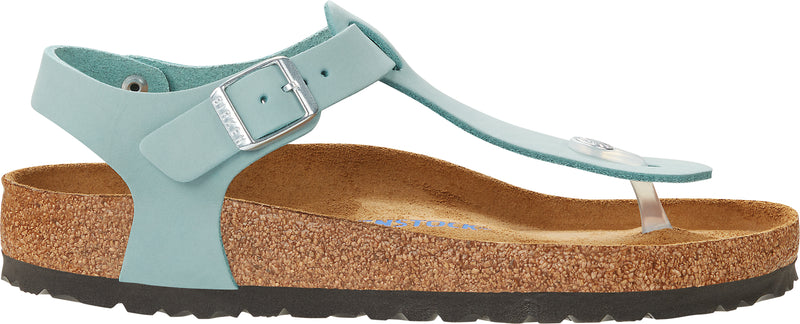 Kairo Nubukleder Faded Aqua Weichbettung