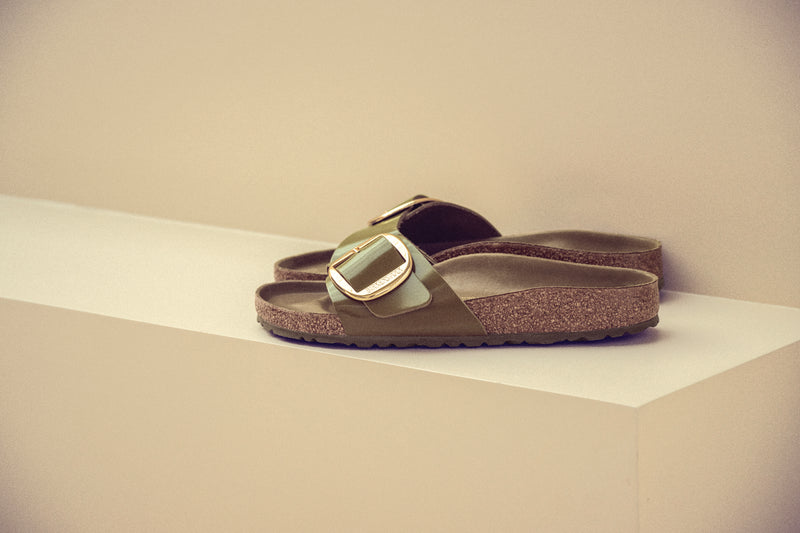 Madrid Big Buckle High Shine Mud Green