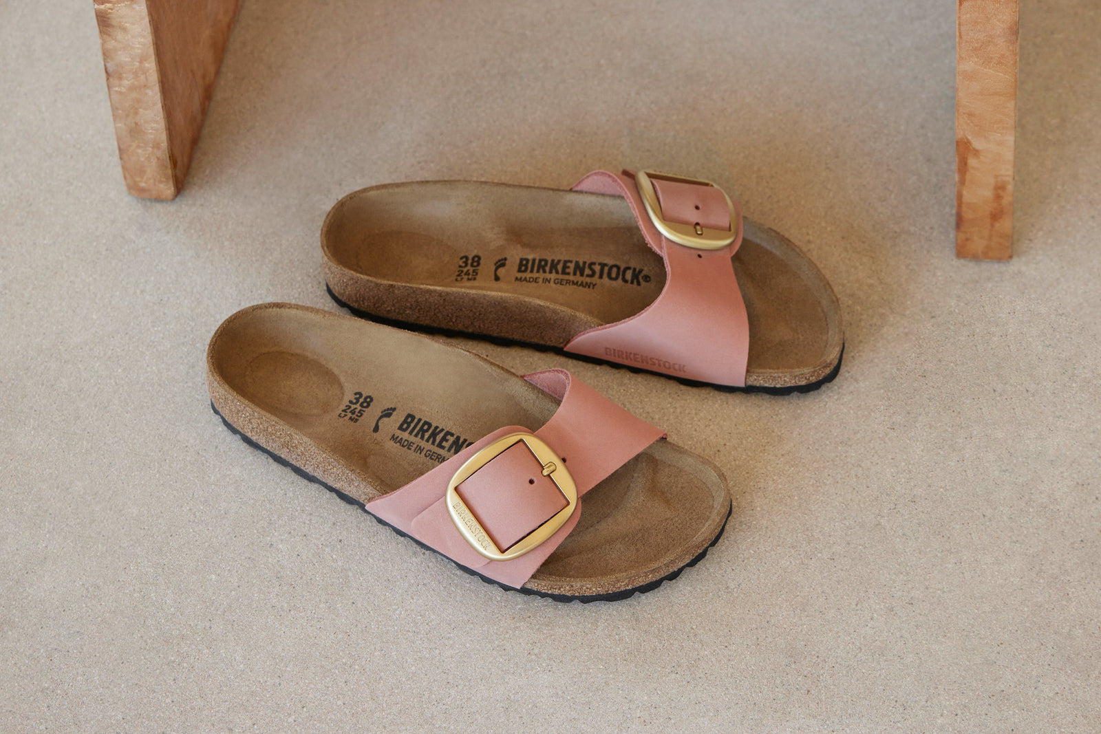 Birkenstock big buckle rose gold outlet